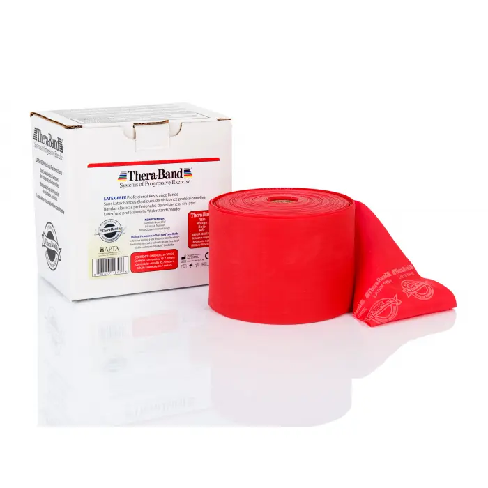 TheraBand® Latexfrei Übungsband, ca. 45 m x 10,5 cm rot - mittel