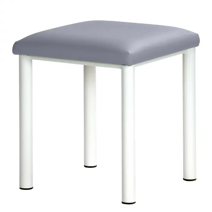 Therapiehocker eckig 50 cm | Weiß | Chrom
