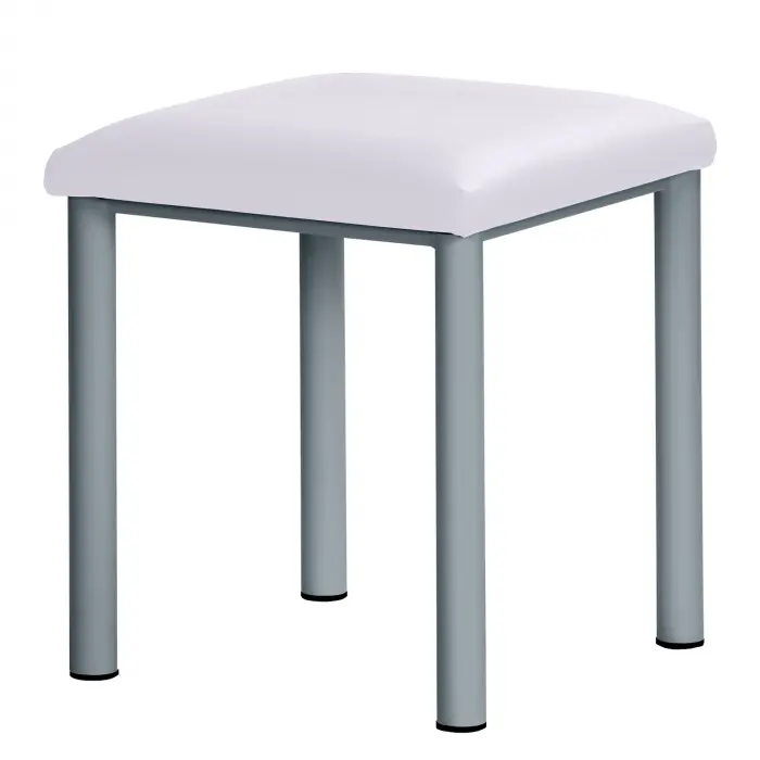 Therapiehocker eckig 50 cm | Silber | Weiß