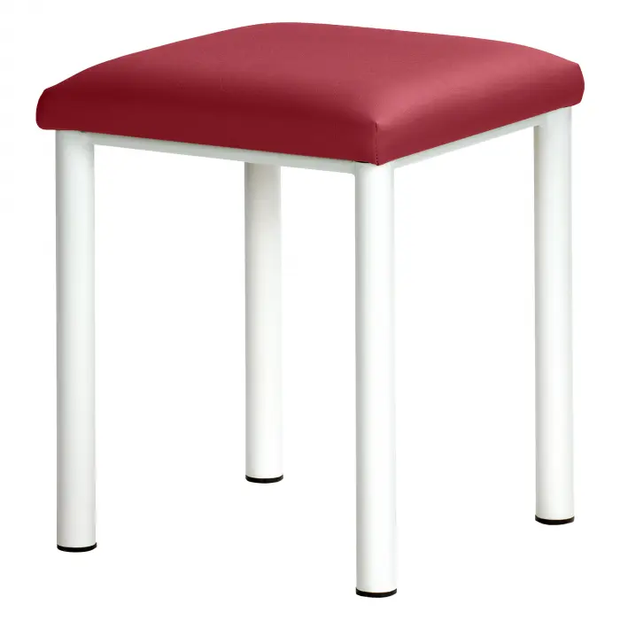 Therapiehocker eckig 55 cm | Weiß | Bordeaux