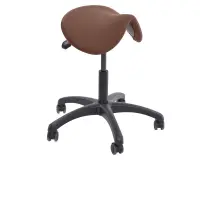 Reitersattelhocker mit Neigungsverstellung, Kunststoff, 45-60 cm mocca