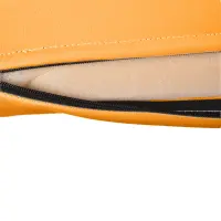Keilkissen mit Kunstlederbezug 50x50x30/2 cm | Apricot