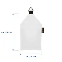 Sandsack mit Ring 2,0 kg - ca. 32,5 x 20 cm | weiß