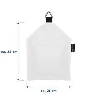 Sandsack mit Ring 2,5 kg - ca. 35 x 21 cm | weiß
