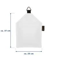 Sandsack mit Ring 3,0 kg - ca. 37 x 25 cm | weiß