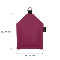 Sandsack mit Ring 3,0 kg - ca. 37 x 25 cm | beere