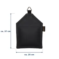 Sandsack mit Ring 3,0 kg - ca. 37 x 25 cm | schwarz