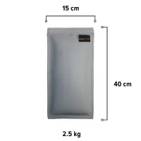 Sandsack 2,5 kg - ca. 40 x 15 cm | chrom