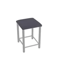 Therapiehocker eckig mit Verstärkung 55 cm | Silber | Anthrazit