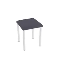Therapiehocker eckig 45 cm | Weiß | Anthrazit