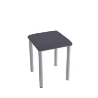 Therapiehocker eckig 50 cm | Silber | Anthrazit