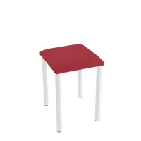 Therapiehocker eckig 55 cm | Weiß | Bordeaux