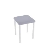 Therapiehocker eckig 50 cm | Weiß | Chrom