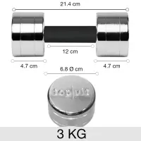 top | vit® chrom.dumbbell 3,0  kg | Stück