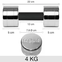 top | vit® chrom.dumbbell 4,0 kg | Stück
