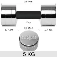 top | vit® chrom.dumbbell 5,0 kg | Stück