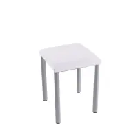 Therapiehocker eckig 50 cm | Silber | Weiß