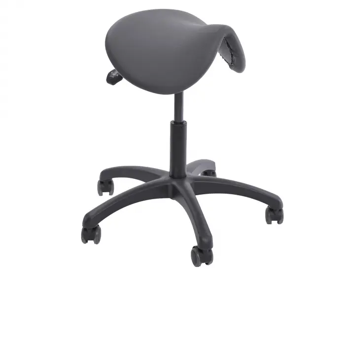 Reitersattelhocker mit Neigungsverstellung, Kunststoff, 45-60 cm anthrazit