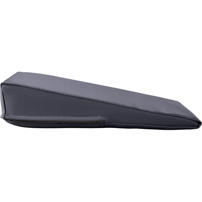 Keilkissen mit Kunstlederbezug 40x20x10/2 cm | Anthrazit