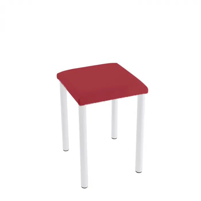 Therapiehocker eckig 55 cm | Weiß | Bordeaux