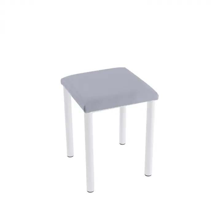 Therapiehocker eckig 50 cm | Weiß | Chrom
