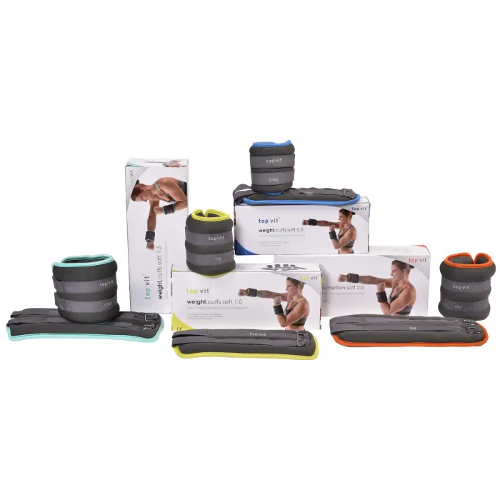top | vit® gewichts.manschetten soft 4er Set, je 1 Paar (8 Stück)