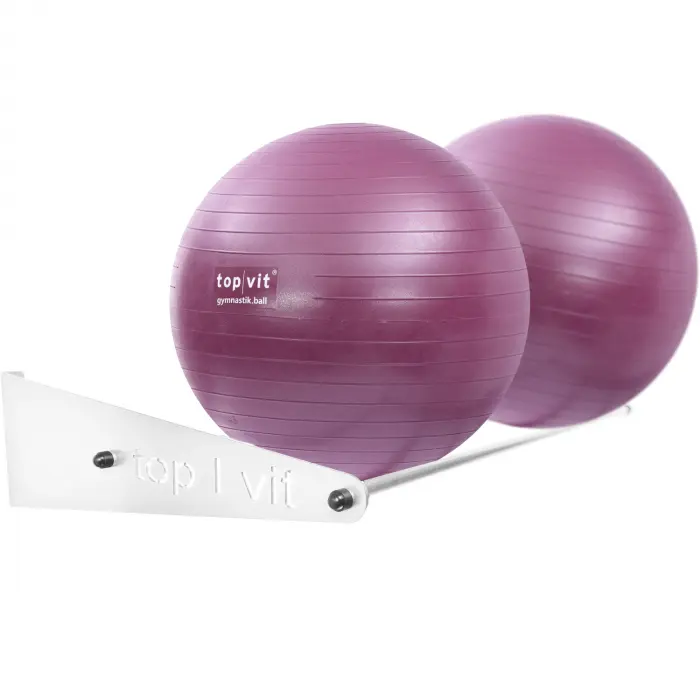 top | vit® Wandhalterung, ca. 125 cm 2 Ablagestangen | weiß