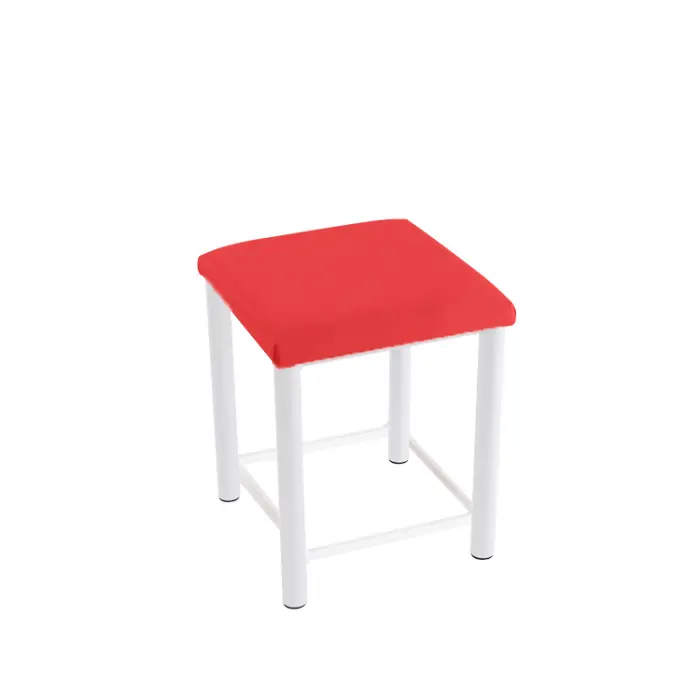 Therapiehocker eckig mit Verstärkung 45 cm | Weiß | Kirsch