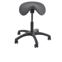 Reitersattelhocker mit Neigungsverstellung, Kunststoff, 45-60 cm anthrazit