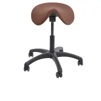 Reitersattelhocker mit Neigungsverstellung, Kunststoff, 45-60 cm mocca