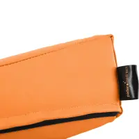 Keilkissen mit Kunstlederbezug 50x50x30/2 cm | Apricot