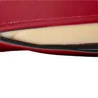 Keilkissen mit Kunstlederbezug 40x40x10/2 cm | Bordeaux
