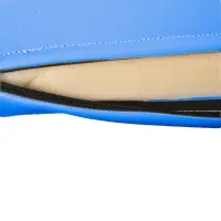 Keilkissen mit Kunstlederbezug 40x40x10/2 cm | Eisblau