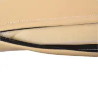 Keilkissen mit Kunstlederbezug 40x40x10/2 cm | Elfenbein