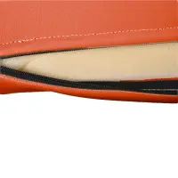 Keilkissen mit Kunstlederbezug 40x40x10/2 cm | Karneol