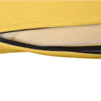 Keilkissen mit Kunstlederbezug 40x40x10/2 cm | Mais