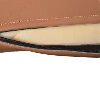 Keilkissen mit Kunstlederbezug 40x40x10/2 cm | Nougat