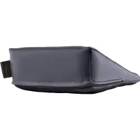 Keilkissen mit Kunstlederbezug 40x20x10/2 cm | Anthrazit