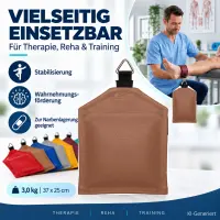 Sandsack mit Ring 3,0 kg - ca. 37 x 25 cm | nougat