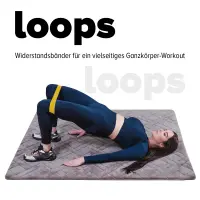 top | vit® loops XL - Fitness-Loops 5er Set - inkl. Mesh-Bag