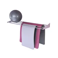 top | vit® Wandhalterung, ca. 125 cm 4 Ablagestangen | silber