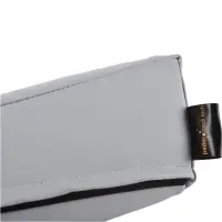Keilkissen mit Kunstlederbezug 40x40x10/2 cm | Chrom