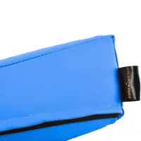 Keilkissen mit Kunstlederbezug 40x40x10/2 cm | Eisblau