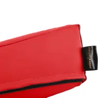 Keilkissen mit Kunstlederbezug 40x40x10/2 cm | Kirsch