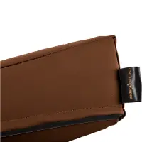 Keilkissen mit Kunstlederbezug 40x40x10/2 cm | Mocca