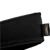 Keilkissen mit Kunstlederbezug 40x40x10/2 cm | Schwarz