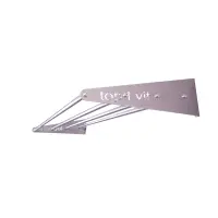 top | vit® Wandhalterung, ca. 125 cm 4 Ablagestangen | silber