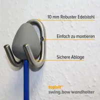 top|vit® swing.bow wandhalter, Edelstahl