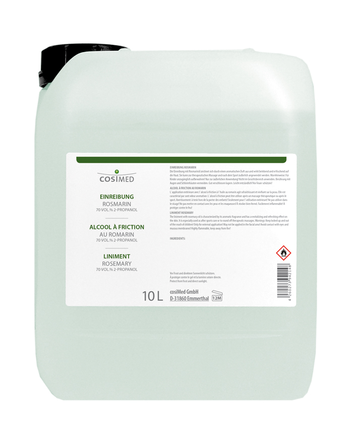Einreibungen Rosmarin (70% IPA) | 10L Kanister
