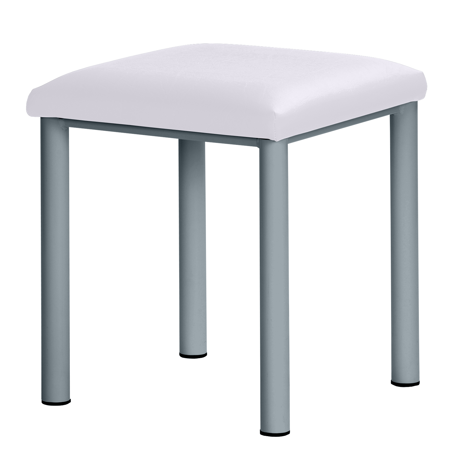 Therapiehocker eckig 50 cm | Silber | Weiß